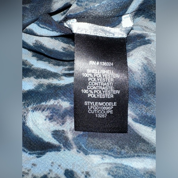 NWT Halston Heritage Silk Blouse Asymmetric Spaghetti Strap Top size L - Picture 5 of 6